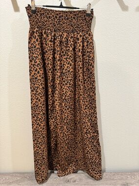 Leopard Print Flare Pants